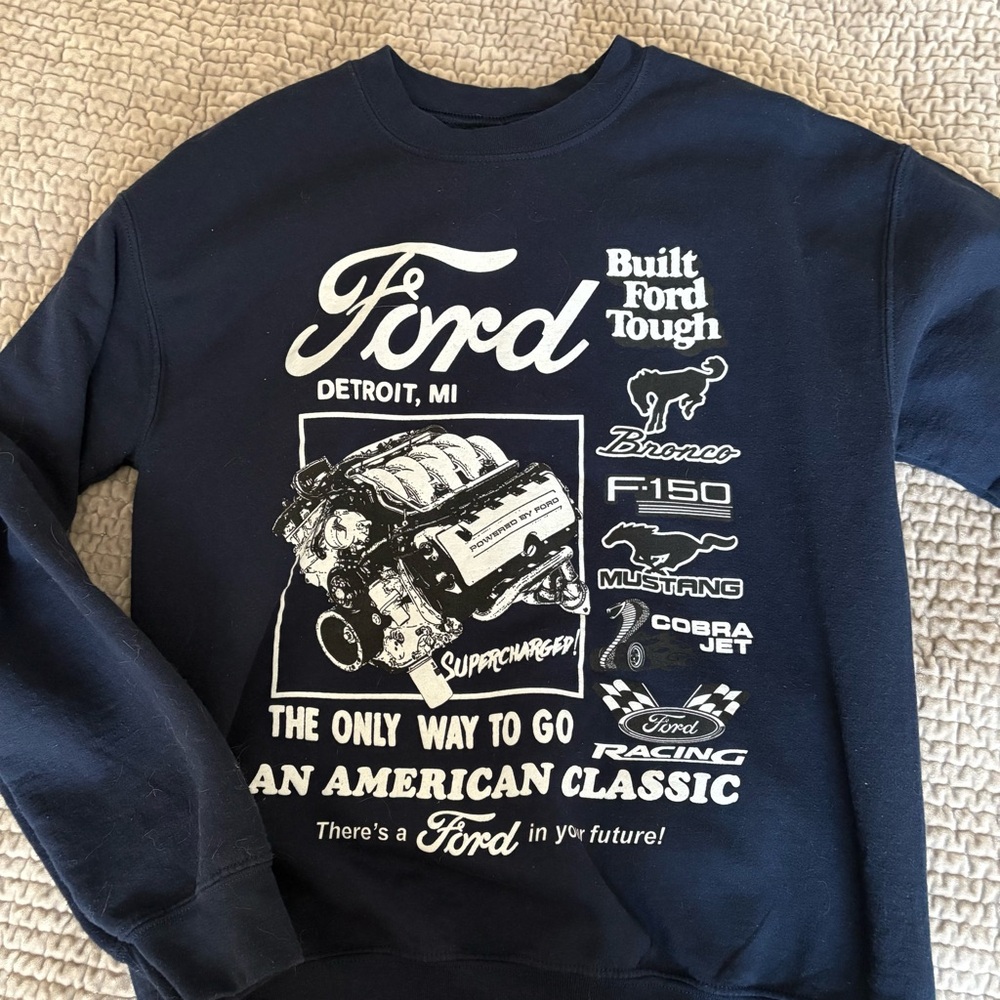 Ford Men's Navy Sweater Medium